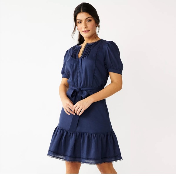 Draper James Dresses & Skirts - Draper James RSVP Puff Sleeve Tiered Dress Large